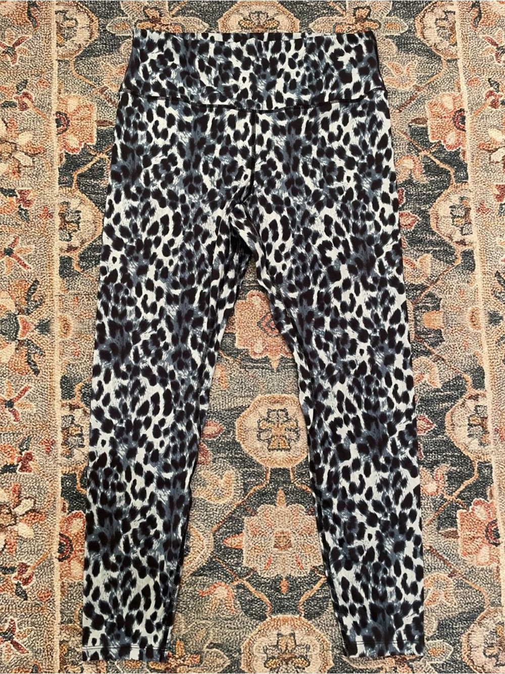 Sofia Vergara Blue Cheetah Leggings Yoga Pilates Workout